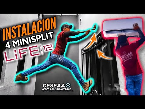 INSTALACION 4 Minisplit Mirage LIFE12 12k BTU 110V