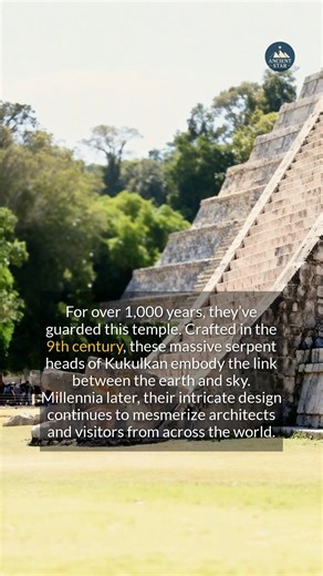 For over 1,000 years, these serpent heads have guarded the Temple of Kukulkan. #history #archaeology #ancienthistory | Ancient Star