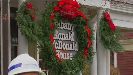 Ronald McDonald House decorated for the holidays