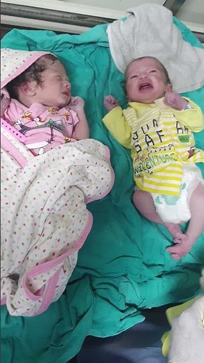 Twins Crying after delivery via C-Section #baby #cutebaby #cute #foryou #youtubeshorts #neonatology