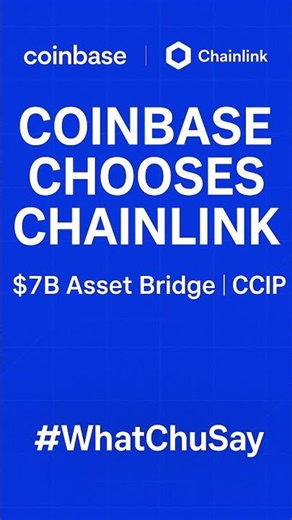 Coinbase Chooses Chainlink CCIP for $7B Asset Bridge 🚀 | LINK Adoption Grows #shorts