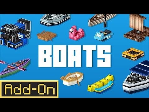 Boats Add-On | NUEVO ADDON PARA MINECRAFT BEDROCK 1.21+ 2026 MARKETPLACE NEW.