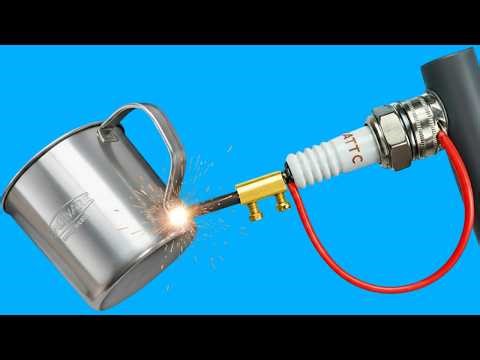 Don’t Throw Away Old Spark Plugs! Build a Super Powerful Homemade Welding Machin