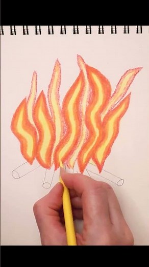 🔥How To Draw A Campfire🔥
