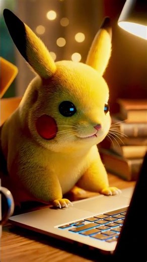Pikachu Use Laptop | Ai Pikachu Seen | Ai Story Tailing Video | Pikachu workspace