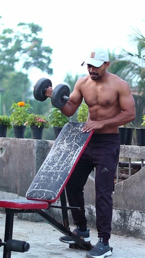 Do this 3 biceps workout using bench 🔥