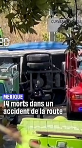 24K views · 70 reactions | Les autorités travaillent sur les lieux après qu'un bus se soit renversé dans l'État de Mexico, tuant au moins 14 personnes et faisant 31 blessés selon un bilan provisoire. L'accident s'est produit sur la route entre Capulin et Chalma selon les autorités locales, à une centaine de kilomètres de la capitale Mexico #mexique #mexico #accident #bus | 20 Minutes | Facebook
