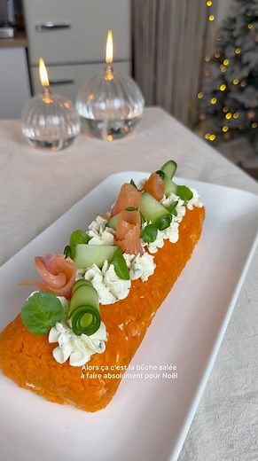 Savory yule log, mixed vegetable salad style 😍