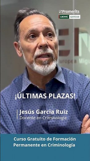 CURSO GRATUITO EN CRIMINOLOGÍA ONLINE | UEMC | ¡ÚLTIMAS PLAZAS!