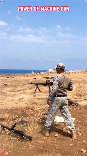 Power of machine gun #military #army #soldier #fire #machine
