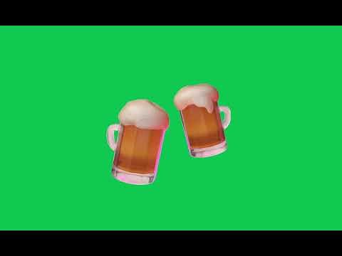 🍻 Cheers - 🍻 Beers - Animated Emoji - Green Screen Video For Video Editing - Animated GIF