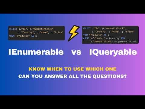 IEnumerable vs IQueryable in C# and EF Core | Materialization Explained