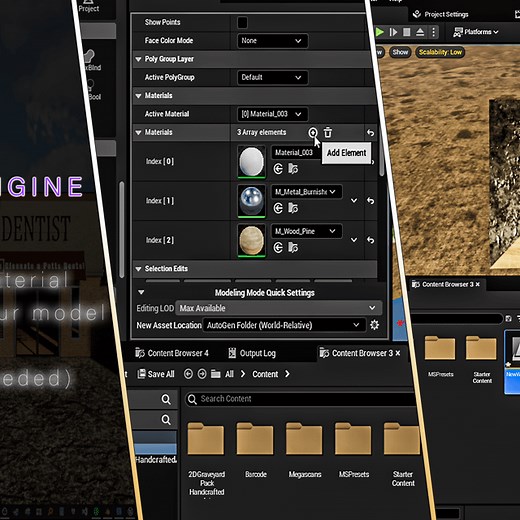 Unreal Engine 5: How To Add Material Elements to your model directly in UE5 (No Blender Needed) | Community tutorial
