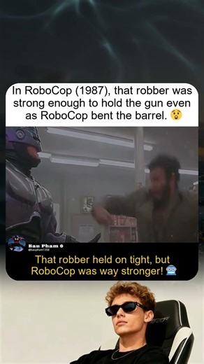 RoboCop 1987： Robber Holds Gun Against Bent Barrel