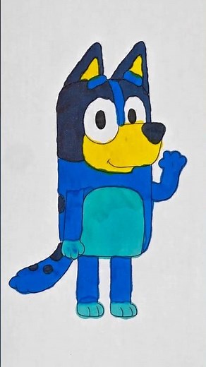 Cute Bluey Drawing 💙🐶 #blueyfanart #blueydrawing #cartoon #cuteart #drawing #art #fanart #kidsart