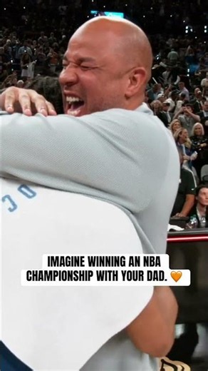 The emotional moment shared between Jalen + Rick Brunson after winning the NBA Finals together 🧡