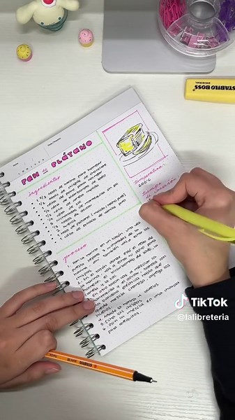 Libreta de Recetas Hecha a Mano: Ideas Creativas y Originales 🍰⭐️