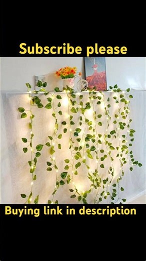 Flower Green Leaf String Lights Artificial Vine Fairy Lights for Weeding Home Decor #shorts #buylo