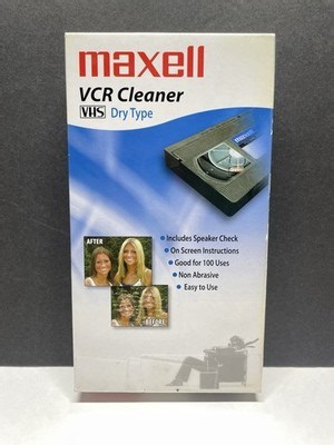 Maxell VP-100 VCR VHS Head Cleaner Dry Type Video Cassette Tape – Used | eBay