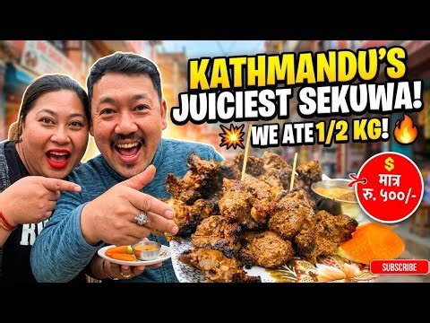 We Found the JUICIEST Buff Sekuwa in Kathmandu! (1/2 KG Challenge)