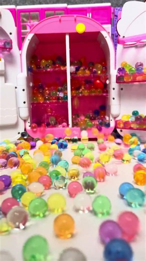 Orbeez Explosion in Hello Kitty Kitchen! 🌈✨#asmr #toyunboxing #shorts