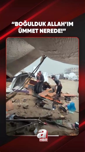 A Haber on Instagram: "“Boğuluyoruz, ey Allah’ım… Ümmet nerede?” Gazze’de şiddetli fırtına ve sağanak yağışın ardından çadırları su altında kalan yerinden edilmiş aileler, hayatta kalmak için büyük bir mücadele veriyor. #gazze #filistin #çocuk #gaza"