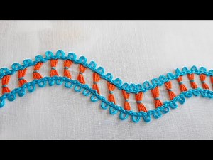 Easy Border Design (Hand Embroidery Work)