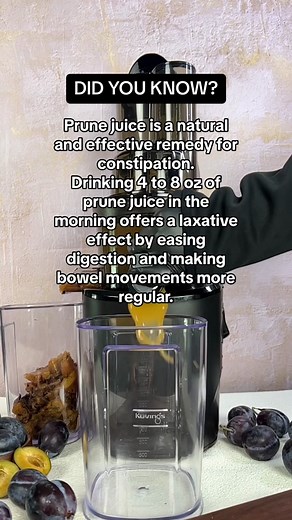 Did you know? Prune Juice #didyouknow #prune #prunejuice #constipation #constipationrelief #learnontiktok #juicingtutorials