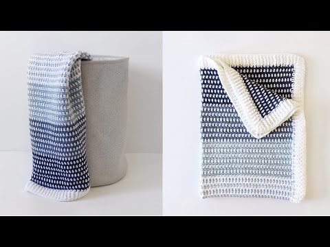 Crochet Country Blues Baby Blanket