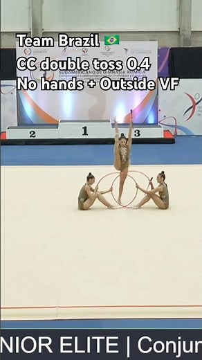 💫 Team Brazil 🇧🇷 with their amazing mixed routine! #rhythmicgymnasticshoop #rg #olympics