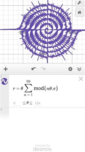 Spiral in Desmos #desmos #fractal #math #howto #mathart #spiral #desmostrics