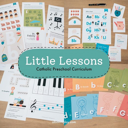 Catholic Preschool Curriculum Printable and Online Course | Learn Alphabet, Numbers, Saints | Homeschool Activities for Pre-k & Kindergarten - Etsy