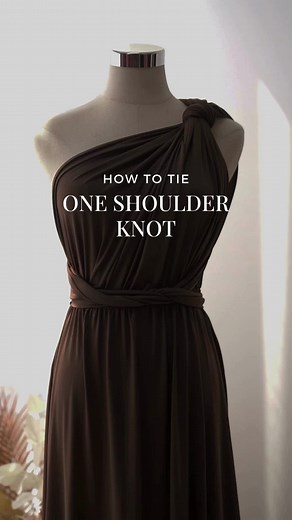 How to Style Your Infinity Dress with a Timeless One Shoulder Knot