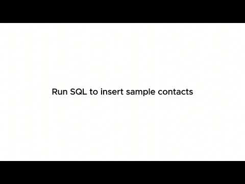 8 Populate Database with Sample Data