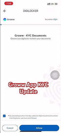 How to update KYC in Groww App ? Aadhaar link in Groww