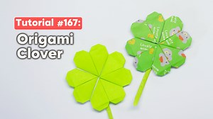🍀Origami Four-Leaf Clover🍀 It’s so easy! Let’s DIY it Tutorial Challenge: ⭐️/5 More tutorial, subscribe Youtube: https://www.youtube.com/TheIdeaKing Tutorial post: https://www.theideaking.com/2023/12/tutorial-167-origami-clover.html | The Idea King