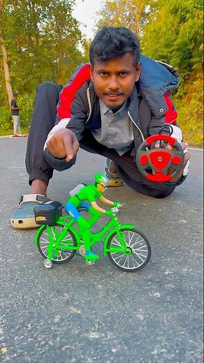 Electric Cycle with Remote 😱 | Mini E-Bike #short