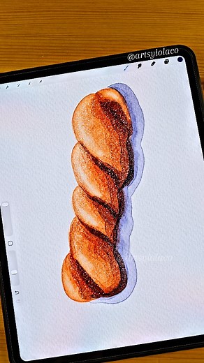 Simple Twisted Sweet Donut ❤️🍩 Used: Realistic Watercolor Brushset by Artsy Lola Co. Exact brushset, washi tape and canvases are available at our Website for Procreate. #procreate #procreatebrushes #digitalwatercolor #drawingreels #watercolor #ipad #procreateart #dailydrawing #artreels #illustration #procreatebrushset #procreatetips #procreatetutorial #artist #paintingoftheday #watercolorsketch #drawingtutorial #watercolorpainting #donut | Artsy Lola Co