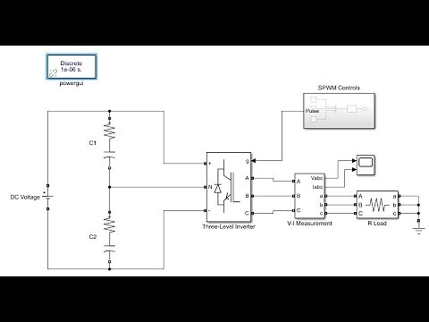 Simulation of Three Phase Three Level IGBT Based Inverter with SPWM Controls in Matlab Simulink