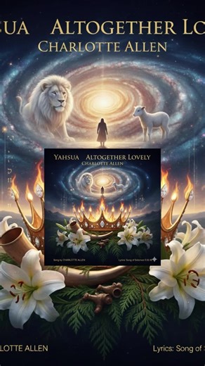 Yahsua Altogether Lovey (Song of Solomon 5:10-16) Song by Charlotte [0:00 - 0:25] Intro (Soft acoustic guitar picking layered with a warm cello. The sound of a gentle wind or a distant shofar fades in.) [0:25 - 0:55] Verse 1 My Beloved is radiant and ruddy The standard-bearer among ten thousand souls His head is like gold, the finest of gold His wavy locks dark as the raven’s wing Doves by the water, washed in pure milk Set like jewels within His gaze His cheeks are a garden, a bed of sweet spic