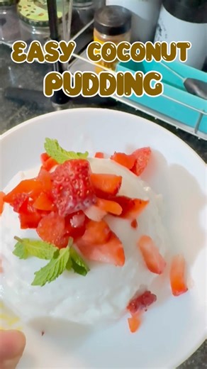 Easy Coconut Pudding at Home | No Sugar Recipe #food #dessert #trending
