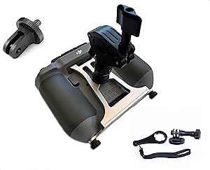 Bike Mount for DJI RC 2 Controller (not RC or RCPro) for Mini 4 Pro and Air 3/3S Boat, Motorcycle, ATV, Tripod Mount 1/4-20 Ball w/Lock Clamp & Male & Female Adapters Compatible w/GoPro Mounts-RC2PAK3