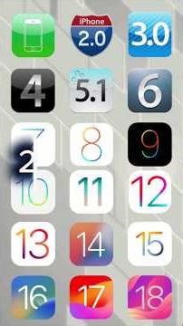 iOS 1 to iOS 26 Evolution in 2 Minutes ! ⏳🍎 #apple #iphone #ios #ios26