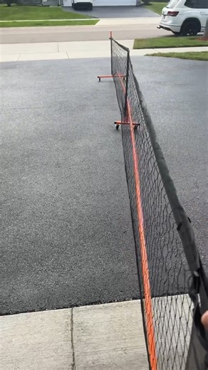 Watch Pickleball net with wheels for easy storage. on Amazon Live