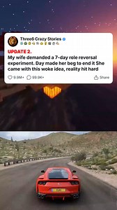 UPDATE 2. My wife demanded a 7-day role reversal experiment. Day made her beg to end it She came with this woke idea, reality hit hard #foryou #fyp #reels #viral #redditstorytime #redditposts #storytime #redditstories #reddit #askreddit #paranormal #redditparanormal #nosleep | Advisor Viral | Facebook