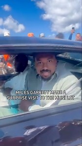 Cleveland Brown’s defensive player Myles Garrett and Cavs player Donovan Mitchell surprised fans yesterday with a quick visit to the Muni Lot. 🎥 Ricky Smith | Cleveland Magazine