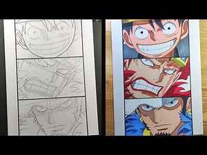 How to Draw Luffy, Eustass Kid, Trafalgar Law - [One Piece]