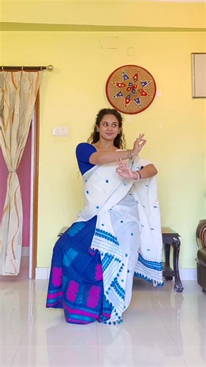 Ar. Anwesha Baruah on Instagram: "SATTRIYA NRITYA 🩵🤍 #dance #indianclassicaldance #sattriya #heritage #assam #assameseculture"