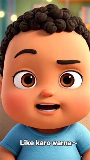 Adorable Animated Baby Sitting on Sofa | Cute Baby Animation