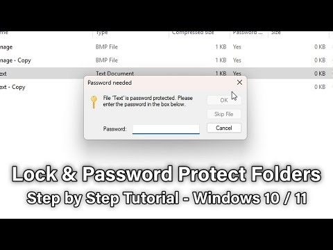 Lock & Password Protect Folders - Windows 10 & 11 Step by Step Tutorial